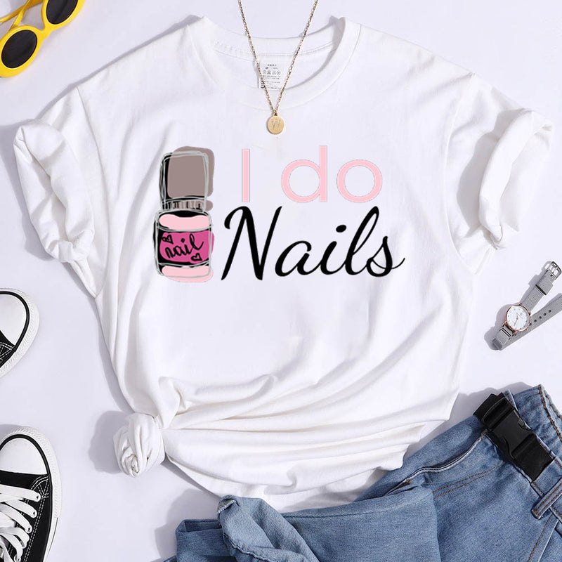 the NAIL TECH - Funny Nail Art Women Print T-Shirt