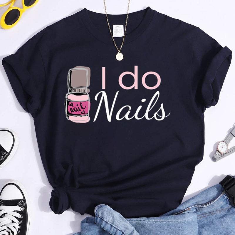 the NAIL TECH - Funny Nail Art Women Print T-Shirt