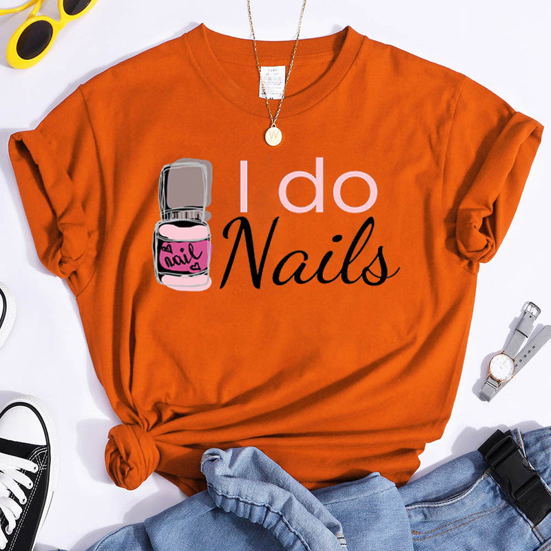 the NAIL TECH - Funny Nail Art Women Print T-Shirt