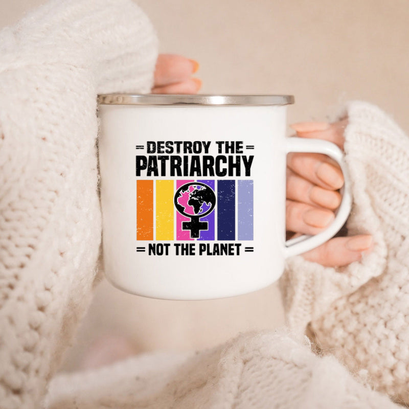 the GIRL POWER CUP - Know Your Power Feminist Enamel Mug