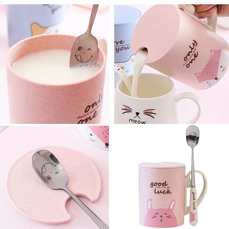 the CUTE CREATURE - Lovely Kids Cups 450ml Milk Cups