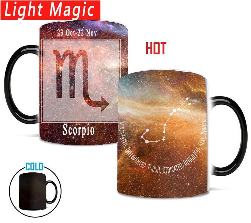 the MAGIC STAR SIGNS - 12 Constellation Stars Mugs Magic Color Changing Home Coffee Tea Cups