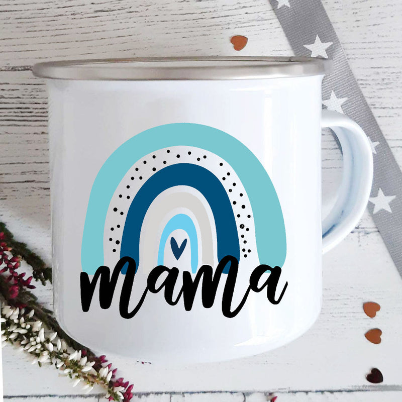 the RAINBOW MAMA - Print Enamel Mug