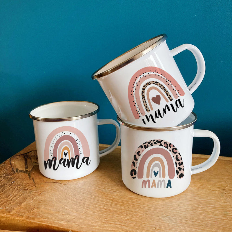 the RAINBOW MAMA - Print Enamel Mug