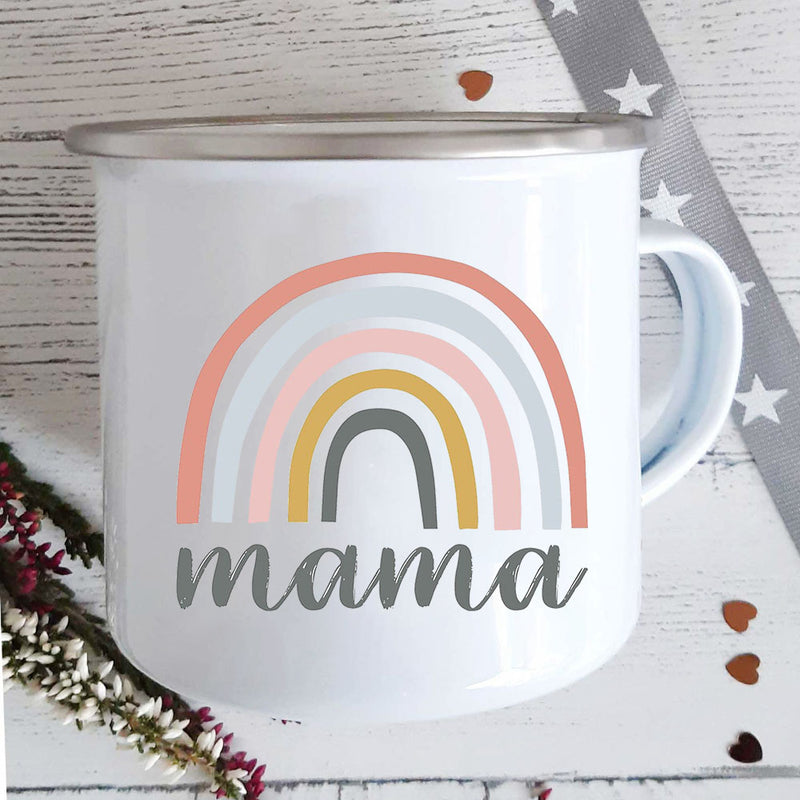 the RAINBOW MAMA - Print Enamel Mug