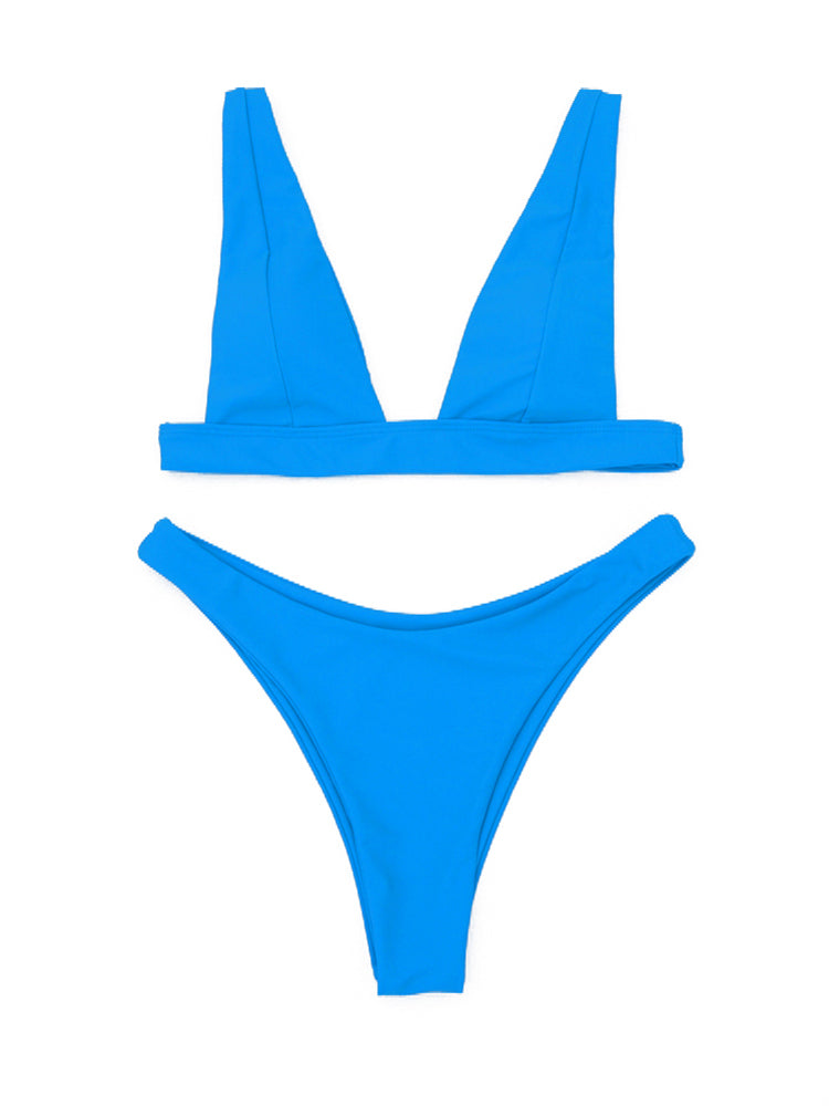 the PALISADES - Women New Sexy Bikini Solid Swimsuit