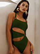 the SUNRISE -  One Piece Swimsuit Sexy Hollow Solid Women Bikini Set