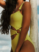 the SUNRISE -  One Piece Swimsuit Sexy Hollow Solid Women Bikini Set