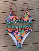 the OAHU - Patchwork Bikini Sexy Push Up Bathing Suit