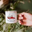 the MY CAMPER CUP - Personalized Custom Name Campervan Enamel Mug