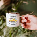 the MY CAMPER CUP - Personalized Custom Name Campervan Enamel Mug