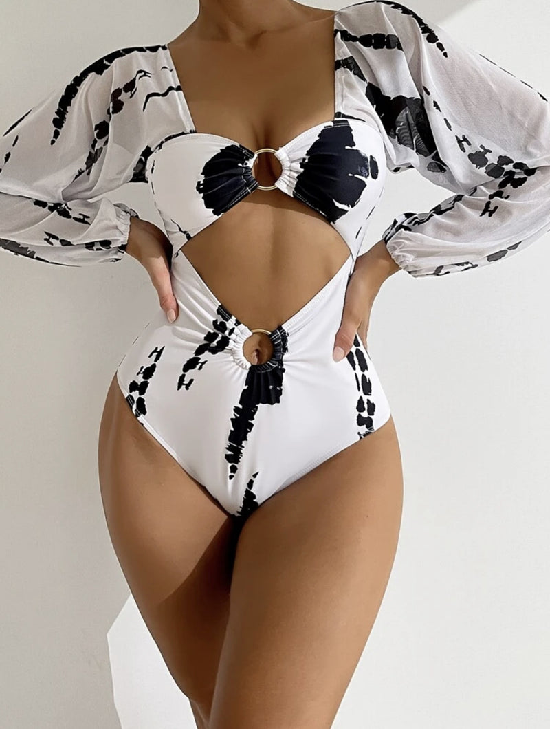 the SAHARA - Women Long Sleeve Sexy Tie-Dye Swimwear