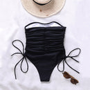 the SILHOUETTE - Sexy Bodysuit Black Off-the-Shoulder Swimwear