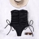 the SILHOUETTE - Sexy Bodysuit Black Off-the-Shoulder Swimwear