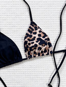 the LEOPARD LADY - Women Sexy Cross Bandage Bikini Set
