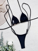 the LEOPARD LADY - Women Sexy Cross Bandage Bikini Set