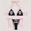 the SINNER - Women Two Piece Skull Print Bikini Suit