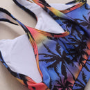 the BEACH BUM - Crop Top High Waist Floral Bikini Swimwear