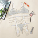 the UNCHAINED LOVE - Women Chain Push Up Bra and Panty Set