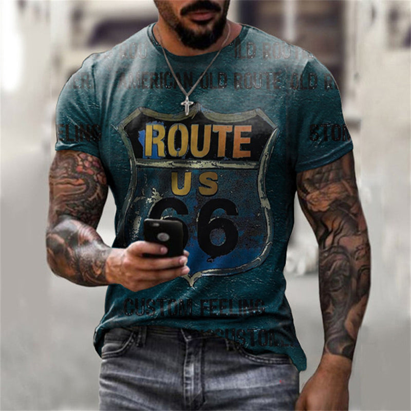 the HIGHWAYMAN - Summer New Street Retro T-Shirt for Men