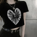 the SPIDERWEB HEART - Summer Short Sleeve T-Shirt