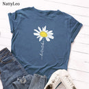 the DAISY GIRL - Women Cute Daisy Print T-Shirt