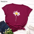 the DAISY GIRL - Women Cute Daisy Print T-Shirt