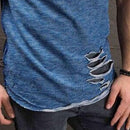 the RIPPED - Solid Color Short Sleeve Cotton T-Shirts