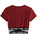 the FIND & SEEK - Lady Fashion Latter Cross Bandage Sexy Tops