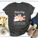 the PITTIECORN - Cotton Women Letter Print T-Shirt