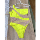 Green The Illusion Women Sexy One Piece Swimwear