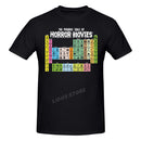 the HORROR GEEK - Periodic Table Printed Men T-Shirt
