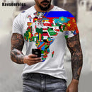 the TRAVELLER - Unisex 3D The World Flag Printed T-Shirt