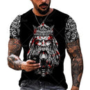 the VALHALLA - Viking Symbol 3D Print Men T-Shirt