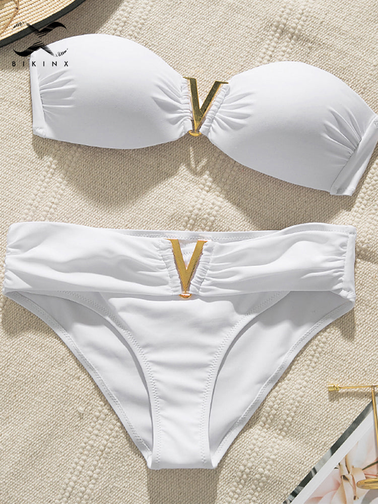 the VIP - White Push Up Women Swimsuit