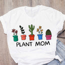 the PLANT MOM - Women Fashion Funny Print T-Shirt