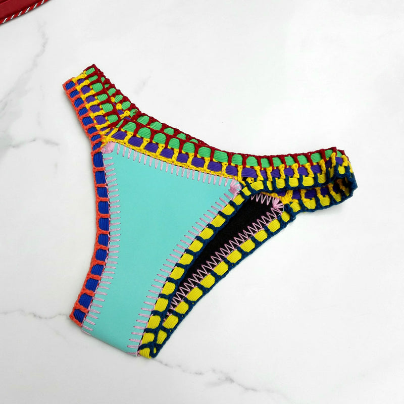 the WOVEN CAT - Sexy Neoprene Triangle Swimsuit