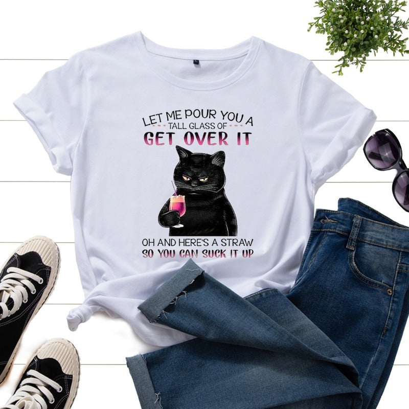 the SUCK IT UP - Get Over It Print Casual Women T-Shirt