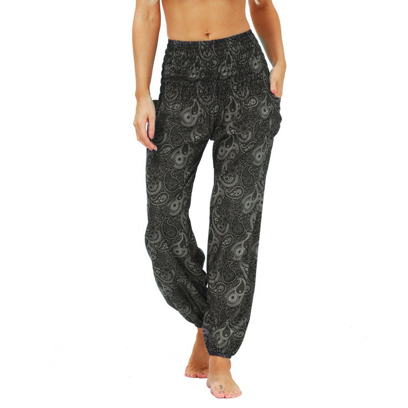 the BOHO - Loose Yoga Pants Boho Print High Waist