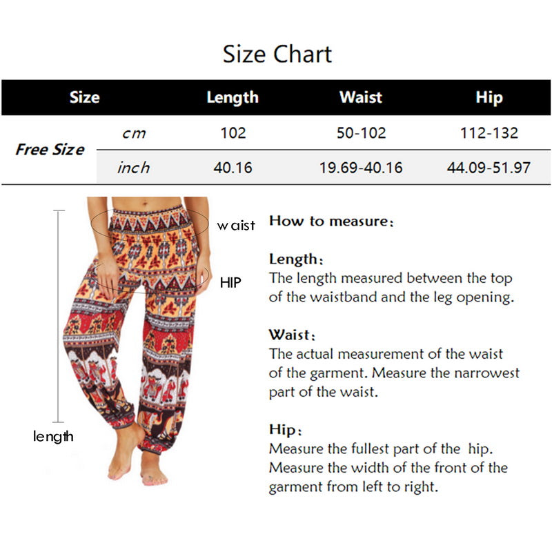 the BOHO - Loose Yoga Pants Boho Print High Waist