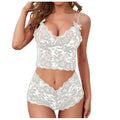 White Lace Women Sexy Lingerie Set