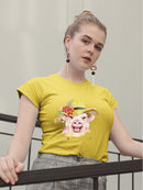 the PRETTY PIGGY - Pink Pig Print Women T-Shirt