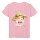 the PRETTY PIGGY - Pink Pig Print Women T-Shirt