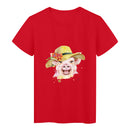 the PRETTY PIGGY - Pink Pig Print Women T-Shirt