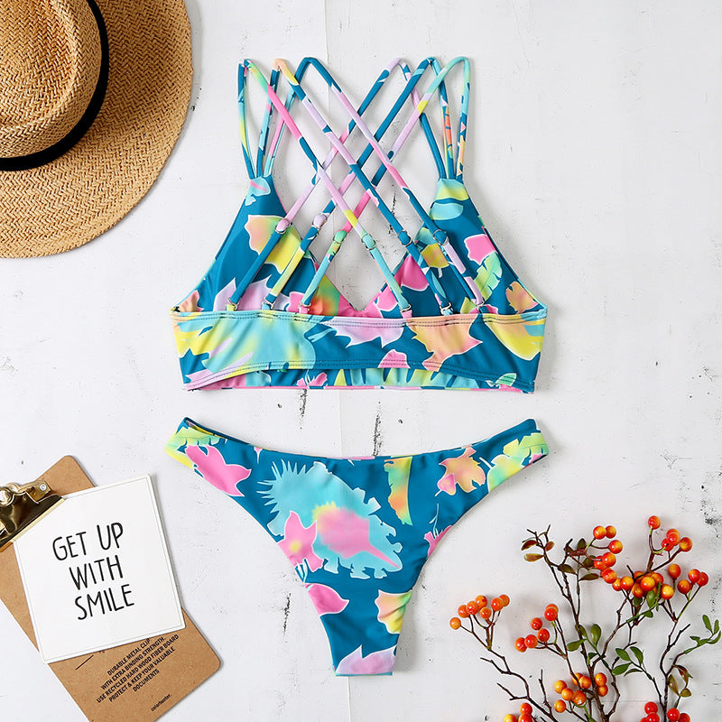 the LEI - Patchwork Bikini Push Up Swimsuit