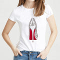 the SHOE FETISH - High Heels New Fashion Graphic Print Women Funny T-Shirts