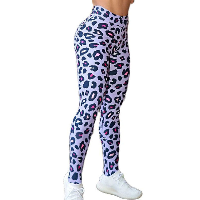 the JUNGLE CAT - Colorful Leopard Printed Tights Sexy Gym Sport Pants Womens Fitness