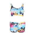 Top High Waist Shorts Floral Bikini Beach Swimwear Beachwear