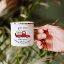 the MY CAMPER CUP - Personalized Custom Name Campervan Enamel Mug