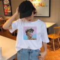 the MASTERPIECE - White Drawing David Print T-Shirt